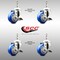 Service Caster 3 Inch 316SS Blue Polyurethane Swivel 10mm Threaded Stem Caster Set Brake SS316TS20S314-PPUB-BLUE-TLB-M1015-4 - alternate 4